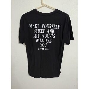 BC Limited Shirt Mens Large Black Make Yourself Sheep Wolves Motivational Tee